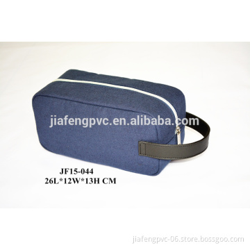 Audit factory blue polyester man cosmetic bag